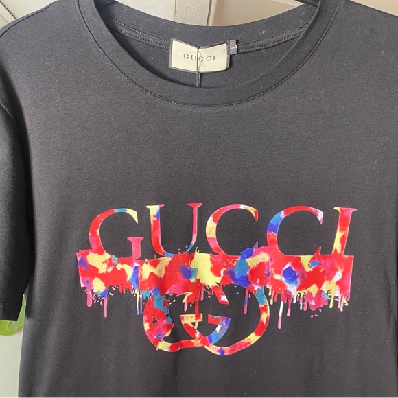 NWT Gucci 100% Cotton Short Sleeve T-shirt Made in Italy Size Large - Picture 4 of 12
